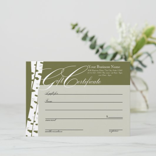 樺の木ツリーギフト券 (スタンド正面)