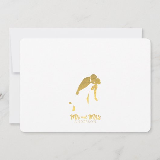 樺の木ツリーゴーフェイクルドフォイル結婚式招待状 招待状 (裏面)