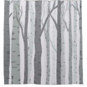 樺の木ツリーシャワーカーテン シャワーカーテン (正面)