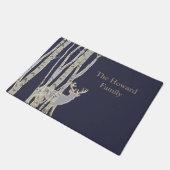 樺の木ツリーズウィズデアカスタムドアマット ドアマット (アングル)