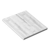 樺の木ツリーズグレーラインモノグラムパーソナライズされた ノートパッド (アングル)