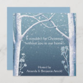 樺の木ツリーズスノーホリデー招待状 招待状 (正面/裏面)