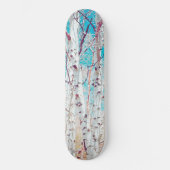 樺の木ツリーズフォレスト素朴ウィルダネスアウトドア スケートボード (正面)