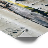 樺の木ツリーズ素朴キャビンのポスター ポスター (角)