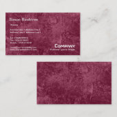 樺の木ツリーテクスチャ – クリムゾンマルーン 名刺 (正面/裏面)