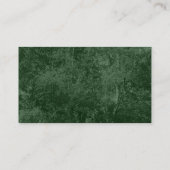 樺の木ツリーテクスチャ – 濃い緑 名刺 (裏面)