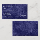 樺の木ツリーテクスチャ – 濃い青 名刺 (正面/裏面)