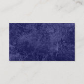 樺の木ツリーテクスチャ – 濃い青 名刺 (裏面)