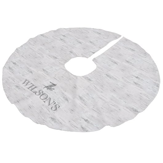 樺の木ツリーナチュラルクリスマスネームアウトドアズホリデイ フェイクリネンツリースカート (アングル)