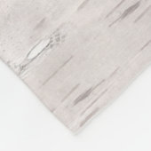 樺の木ツリーナチュラルネームアウトドアニュートラルグレー フリースブランケット (角)