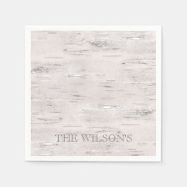 樺の木ツリーナチュラルネームアウトドアニュートラル《植物》アスペン スタンダードカクテルナプキン