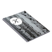 樺の木ツリーノートブパーソナライズされたック(モノグラム/名前あり) ノートブック (右側)