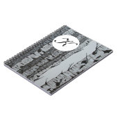 樺の木ツリーノートブパーソナライズされたック(モノグラム/名前あり) ノートブック (左側)