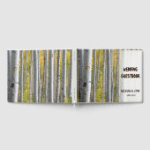 樺の木ツリーハートイニシャルラステック結婚ス ゲストブック (全面)