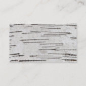 樺の木ツリーハートイニシャルラステック結婚ス プレイスカード (裏面)