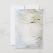 樺の木ツリーハートイニシャル素朴な結婚式RSVPカード 出欠カード (裏面)