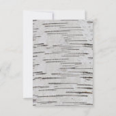 樺の木ツリーハートイニシャルrustic日付を保存 招待状 (裏面)