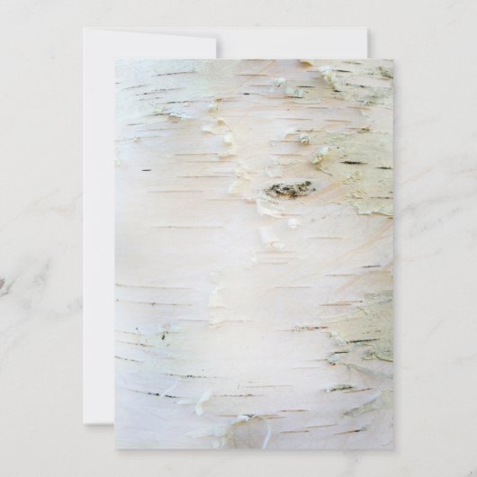 樺の木ツリーハート素朴ブライダルシャワー招待状 招待状 (裏面)