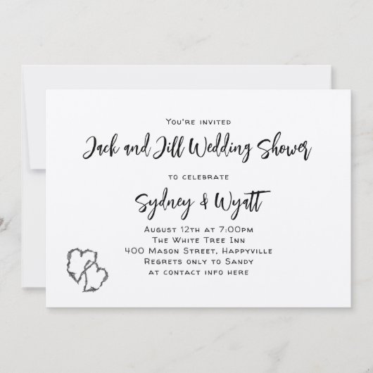 樺の木ツリーバークウェディングシャワー招待状 招待状 (正面)