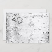 樺の木ツリーバークウェディングシャワー招待状 招待状 (裏面)