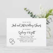 樺の木ツリーバークウェディングシャワー招待状 招待状 (スタンド正面)