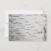 樺の木ツリーバークカントリー素朴ウェディングRSVPカード 出欠カード (裏面)