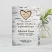 樺の木ツリーバークカントリー素朴リハーサルディナー 招待状 (スタンド正面)