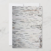 樺の木ツリーバークカントリー素朴リハーサルディナー 招待状 (裏面)