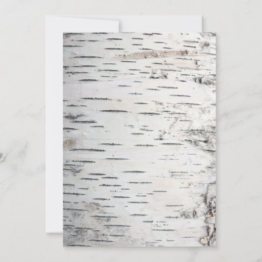 樺の木ツリーバーク婚約パーティ招待状 招待状 (裏面)