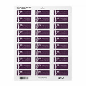 樺の木ツリーバード住所 シール紫 ラベル (フルシート)