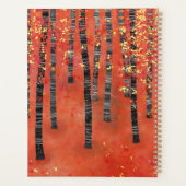 樺の木ツリーフォレストの風景 プランナー手帳 (裏面)