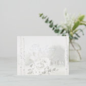 樺の木ツリーフォレストチュパ結婚ーのサンキューカード 箔シーズンポストカード (立ち正面)