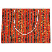 樺の木ツリーフォレストパターン ラージペーパーバッグ (正面)