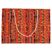 樺の木ツリーフォレストパターン ラージペーパーバッグ (裏面)