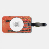 樺の木ツリーフォレストランドスケープ名前をカスタムする ラゲッジタグ (裏面横)