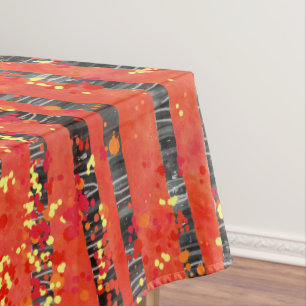 樺の木ツリーフォレストレッド テーブルクロス