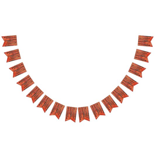 樺の木ツリーフォレストレッド バンティングフラッグ (全)