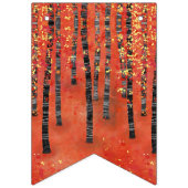樺の木ツリーフォレストレッド バンティングフラッグ (第2の旗)