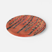 樺の木ツリーフォレストレッド ペーパープレート (アングル)