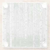 樺の木ツリーフォレスト自然 ガラスコースター (裏面)