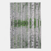 樺の木ツリーフォレスト自然 キッチンタオル (縦)