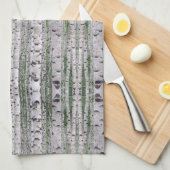 樺の木ツリーフォレスト自然 キッチンタオル (四つ折り)