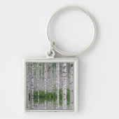樺の木ツリーフォレスト自然 キーホルダー (正面)
