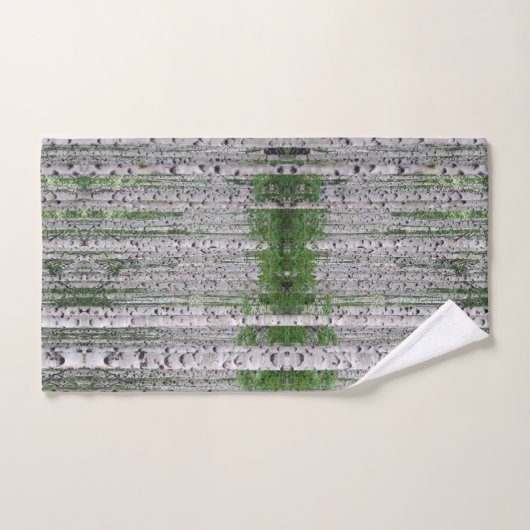 樺の木ツリーフォレスト自然 バスタオルセット (ハンドタオル)