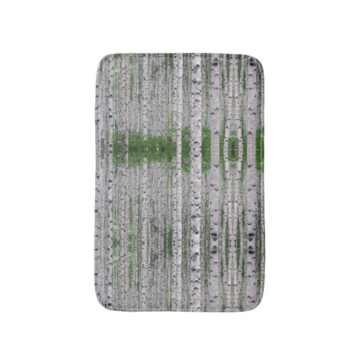 樺の木ツリーフォレスト自然 バスマット (正面縦)