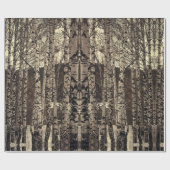 樺の木ツリーフォレスト自然 ラッピングペーパー (フラット)