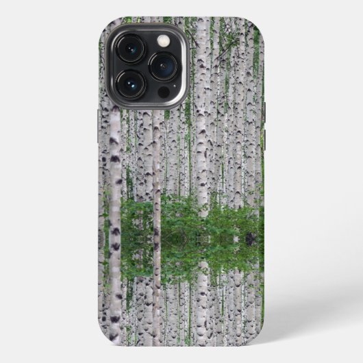 樺の木ツリーフォレスト自然 iPhoneケース (裏面)