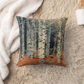 樺の木ツリーフォレスト1 クッション (ブランケット)