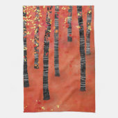 樺の木ツリーフォレスト キッチンタオル (縦)