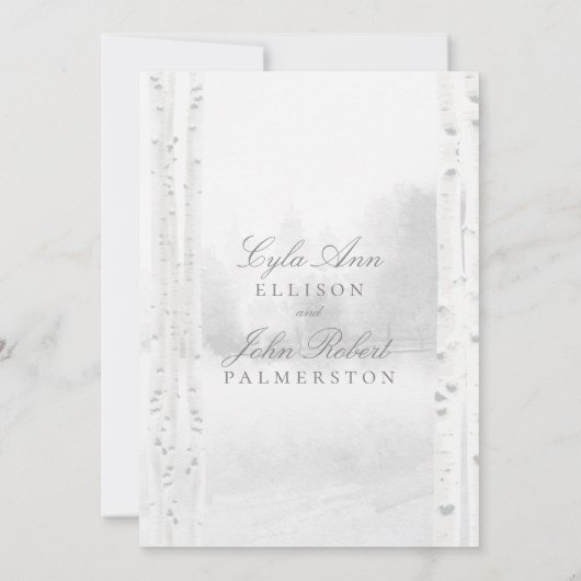 樺の木ツリーフォレ結婚スト 招待状 (裏面)